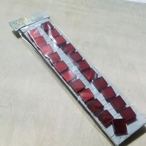2/$15 Glass Mirror Garland 108" Long - Red Square